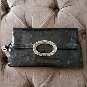 Brighton Black leather clutch